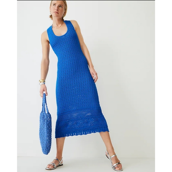 82. J.Crew Limited-edition crochet maxi sweater-dress - Picture 2 of 11